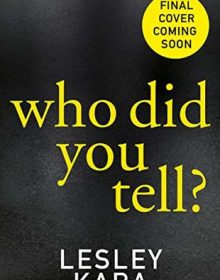 Who Did You Tell? Book Release Date? 2019 Publications